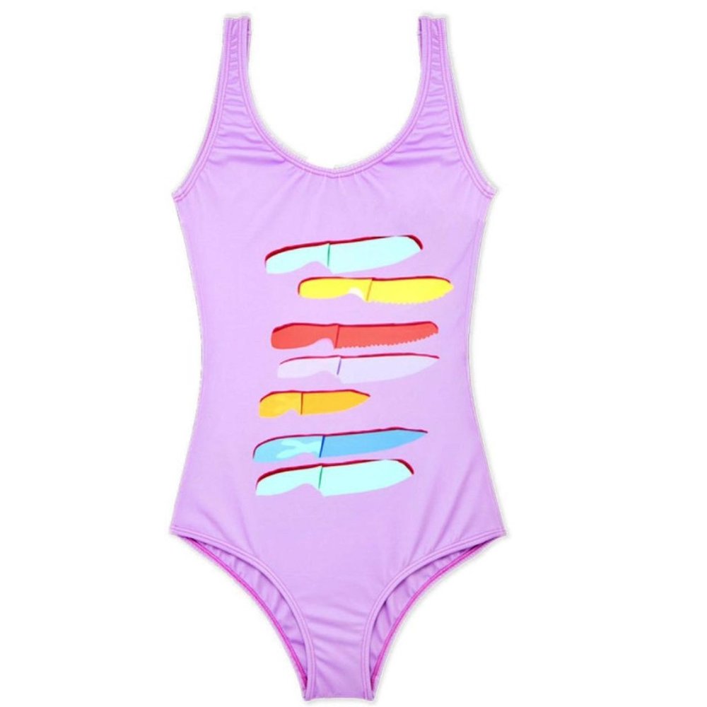 Pastel Knife Swimsuit One Piece